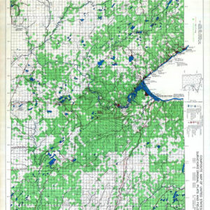 Minnesota Wisconsin historical pine forest map