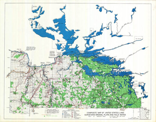 Minnesota historical pine forest map