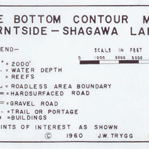 Burntside & Shagawa Lakes Depth map legend Ely Minnesota